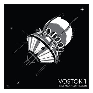 Vostok First Manned Missions - 10x10 Giclee Print