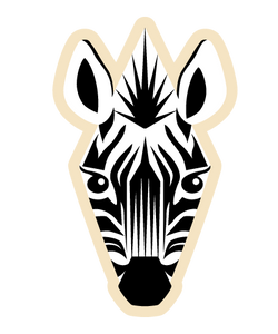 Zebra WILD Wooden Pin