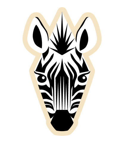 Zebra WILD Wooden Magnet